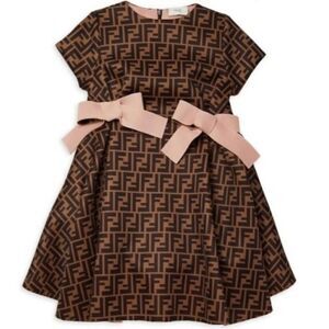 FENDI Little Girl's & Girl's Neoprene All‎ Over Logo Dress